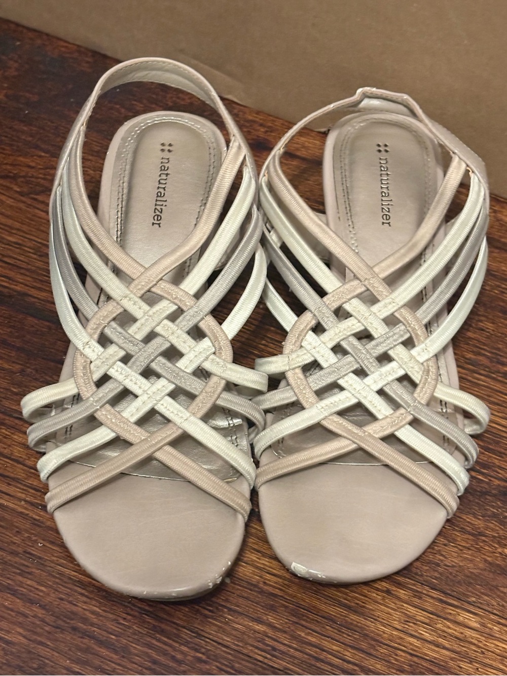 Naturalizer Remix Metallic Strappy Sandals Women’s 8M